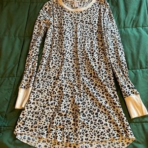 Small Victoria’s Secret leopard print waffle long sleeve dress